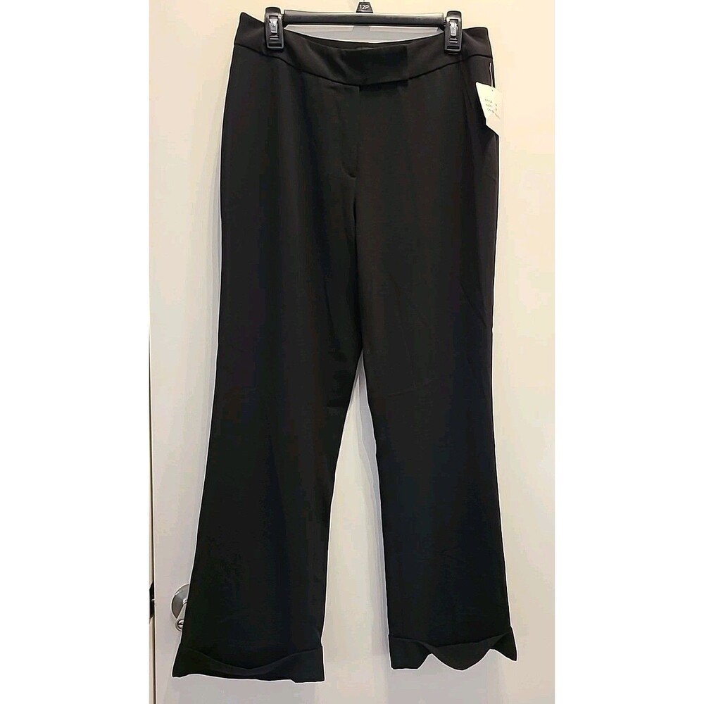 Vintage Focus 2000 Ladies Black Cuffed Dress Pants Size 12P. NEW With Tags